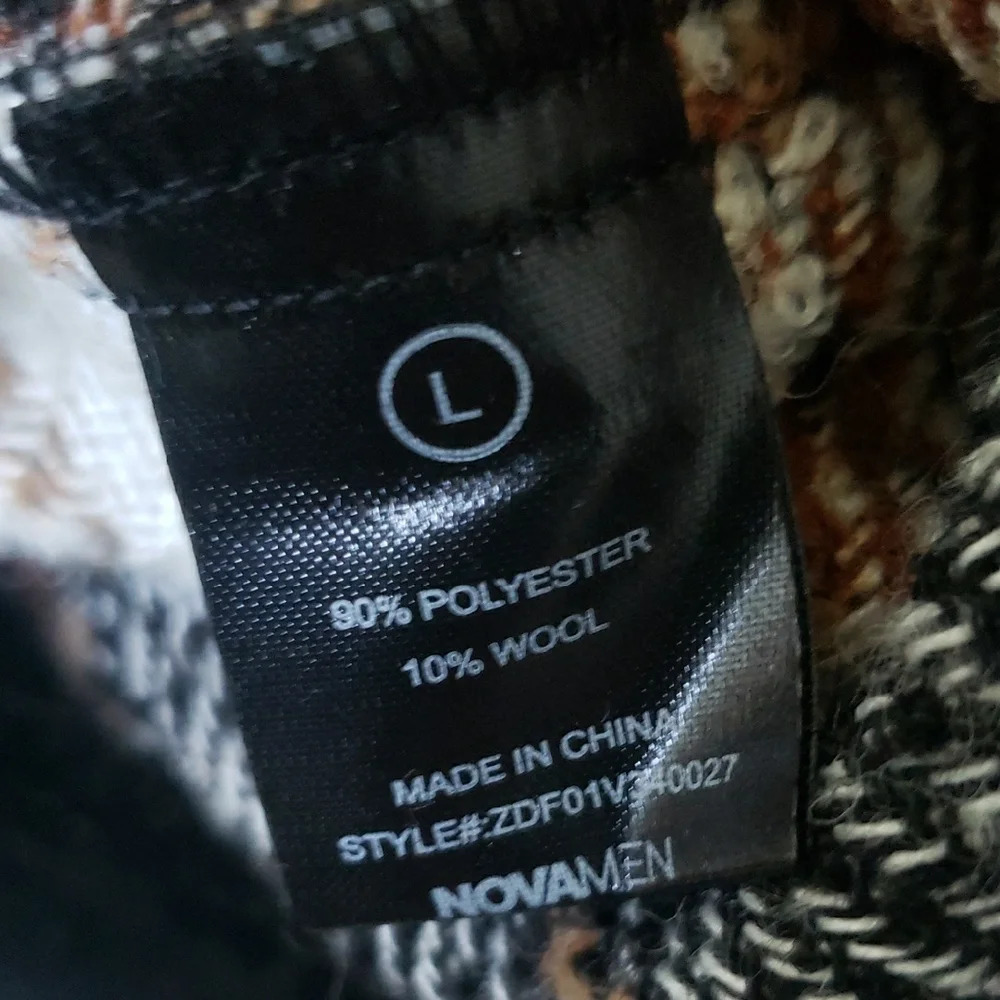 Brown and Black Lightweight Shirt Jacket with Plaid Pattern - Picture 3 of 6